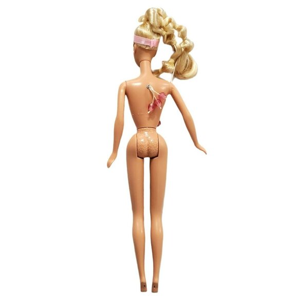 Barbie Rose Princess Doll Magic Growing Hair Pink Glitter Dress Skirt Earrings - Picture 10 of 16